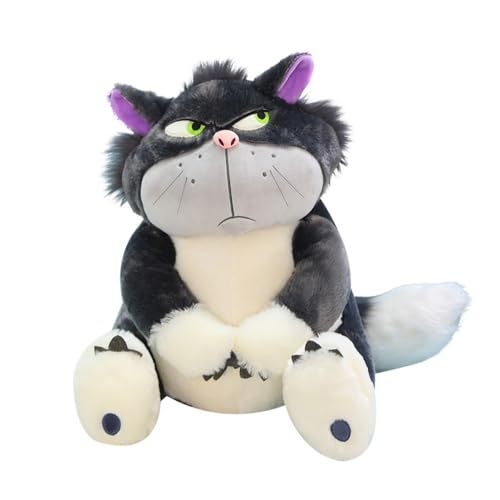 NatureMan 30cm Lucifer Katze Katze Plüsch Spielzeug, Anime Cartoon Katze Plüsch Tier Kissen Weiche Katze Plüsch Puppe Geburtstagsgeschenk für Jungen und Mädchen von NatureMan