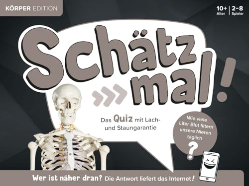 Schätz mal! Körper Edition: Das Quiz mit Lach- und Staungarantie I Ab 10 Jahre I 2-8 Spieler I Spiele-Block, White von Naumann & Goebel Verlagsgesellschaft mbH