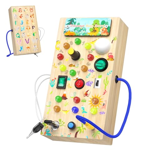 Nauotk Busy Board Montessori Spielzeug für Babys ab 1 2 3 Jahr, Motorikspielzeug mit 15 LED, Holzspielzeug Sensorik, Lernspielzeug für Kleinkinder, Geschenk Jungen und Mädch ab 2 3 4 Jahr Nauotk Busy Board Montessori Spielzeug für Babys ab 1 2 3 Jahr, Motorikspielzeug mit 15 LED, Holzspielzeug Sensorik, Lernspielzeug für Kleinkinder, Geschenk Jungen und Mädch ab 2 3 4 Jahr von Nauotk