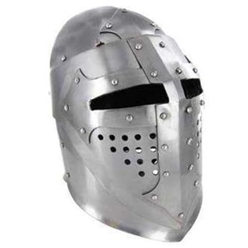 Mittelalterlicher Ritter großer Bascinet - Mittelalterlicher Helm aus dem 12. Jahrhundert - Cosplay, Requisite, Display, Replika, LARP von Nautical Replica Hub