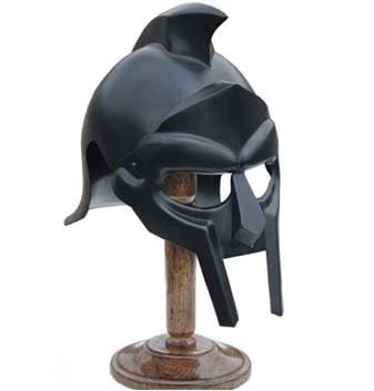 Mittelalterlicher schwarzer Gladiator-Helm, Nachbildung, Rollenspiel-Helm von Nautical Replica Hub