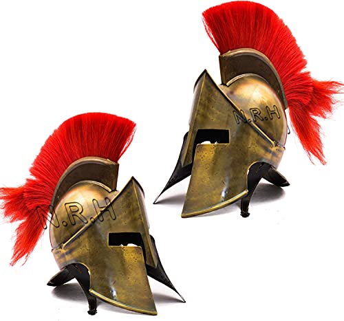 Antiker 300 Film Spartan König Leonidas Mittelalter Römer Helm Halloween Leder Innenkostüme von Nautical Replica Hub