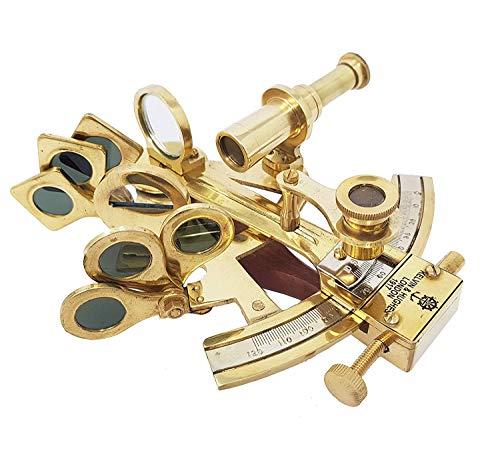 Brass Pocket Sextant London Massives Messing Sextant Marine Geschenk Astrolabium von Nautical Replica Hub