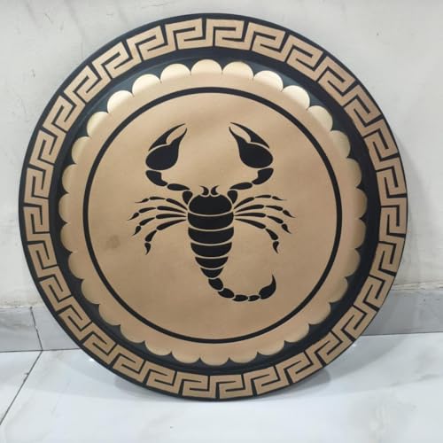 Nautical Replica Hub Wikingerschild im antiken Stil, aus massivem Holz, handbemalt, Skorpion-Design, Geschenk Nautical Replica Hub Wikingerschild im antiken Stil, aus massivem Holz, handbemalt, Skorpion-Design, Geschenk von Nautical Replica Hub
