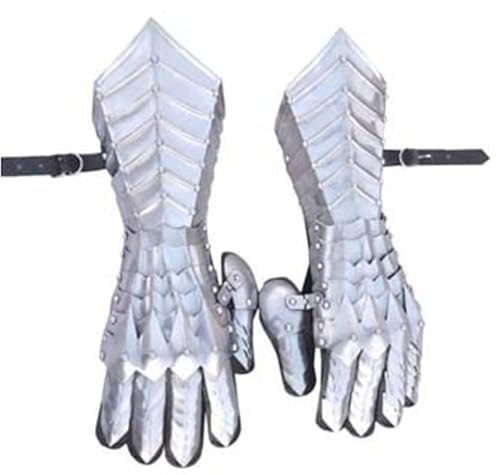 Nazgul Fantasy Stahlhandschuhe | Lord Ringwraiths Silber-Finish Mittelalterliche Kreuzritter Rüstung Handschuhe | Authentica Replik für Cosplay & Halloween von Nautical Replica Hub