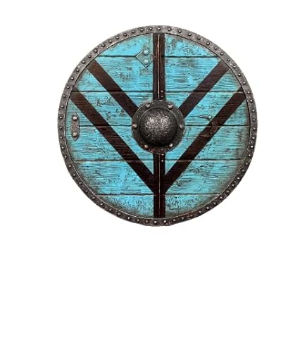 Wikinger Schild mit Legartha Schild Maiden Wikinger Schild Ornamente neues Modell blau von Nautical Store