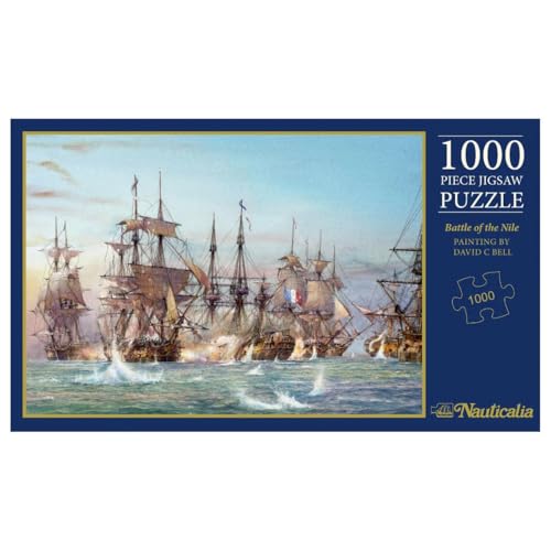 Nauticalia Schlacht am Nil Gemälde von David Bell Historische Landschaft Herausfordernd 1000 Teile Puzzle für Erwachsene von Nauticalia