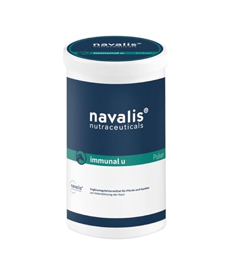 Navalis immunal u Horse Pulver | 1 kg | Ergänzungsfuttermittel für Pferde | Zur Stabilisierung der Mastzellmembranen | Bei Hautproblemen | Mit Bierhefe, Reiskleie und Sojamehl von Navalis