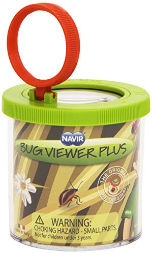 Navir 8021E Becherlupe 70mm mit Doppellupe und Pinzette, Sichtglas für Insekten, Insektenbeobachten, Lupendose für Kinder ab 5 Jahren, Mehrfarbig von Navir