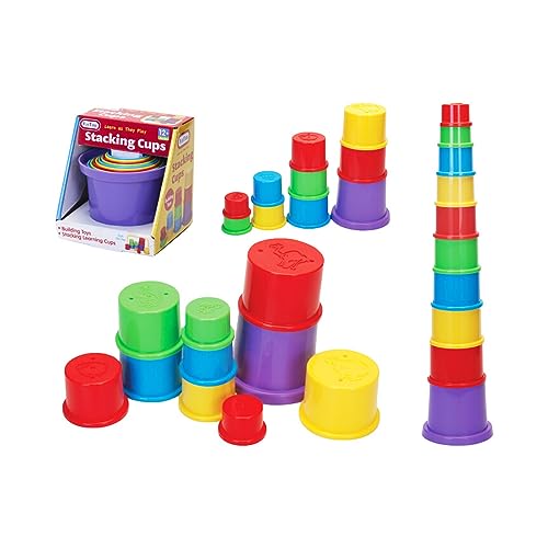 Navoys 10-teiliges stapelbares Becher-Set - Pädagogisches und sensorisches Spielzeug, 12+ Monate, Kindergarten Kleinkind und Kinderspielzeug, lustiges Vorschul-Lernen, helle mehrfarbige Tassen, von Navoys