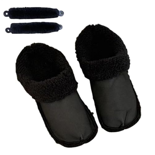 Fluffys Crocss Einlegesohlen für Crocss Ersatz Winter Plüsch Clogs Liner Herausnehmbare Dicke Plüsch Schuheinlage mit Plüsch Schnürsenkeln, Herausnehmbare Schuhe Warm Liner mit Schnürsenkeln mit von Nbbwwu