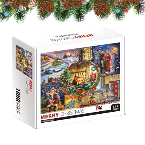 Nbbwwu Adventskalender-Puzzle | Countdown bis Puzzles – jeden Tag im Dezember Cheer Puzzle Winterferien Puzzle für Kinder und Erwachsene von Nbbwwu