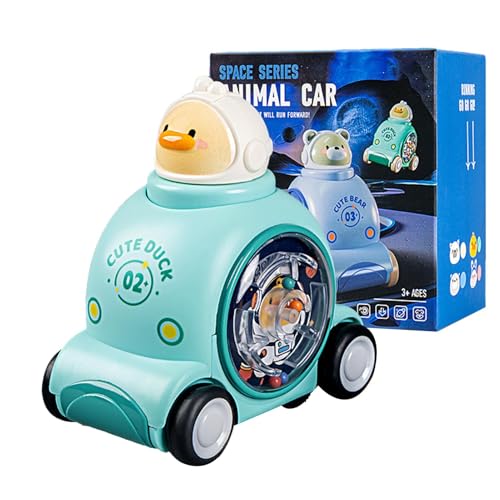 Nbbwwu Auto schieben, Auto drücken und losfahren | Space Car Animal Press and Go Spielzeug,Lern- und Bildungsspielzeug, interaktives Kinderspielzeug, Feinmotorikspielzeug für und Mädchen von Nbbwwu