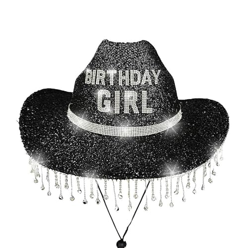 Nbbwwu Damencowboyhut,Glitzer Geburtstags-Hut für Damen - Mit Strasssteinen Atmungsaktiv Für Reise Urlaub Festival Kinder Erwachsene Geburtstag Nbbwwu Damencowboyhut,Glitzer Geburtstags-Hut für Damen - Mit Strasssteinen Atmungsaktiv Für Reise Urlaub Festival Kinder Erwachsene Geburtstag von Nbbwwu