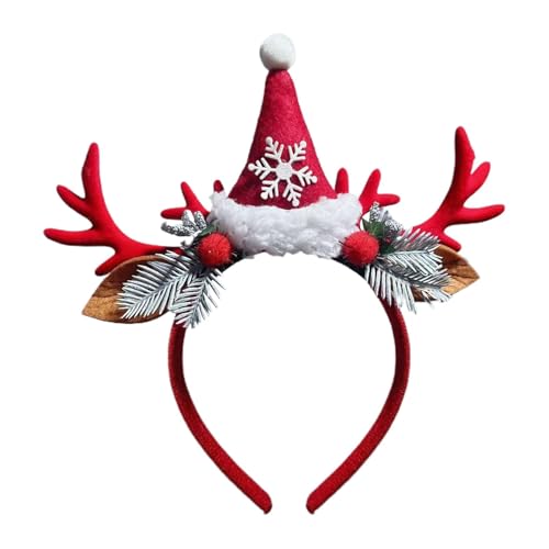 Nbbwwu Elchgeweih Stirnband Realistisch | Weihnachten Cosplay Hairhoop | Dress Up Haarbänder Weihnachten Hairhoop Kostüm Zubehör für Urlaub Cosplay von Nbbwwu