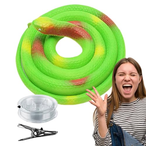 Nbbwwu Golf Snake Prank,Prank Snake, Spielzeugschlange für Golf, Schlangen-Streich-Spielzeug, gefälschte Schlangen-Requisiten, Simulations-Schlangenspielzeug mit Schnur und Clip für einfache von Nbbwwu