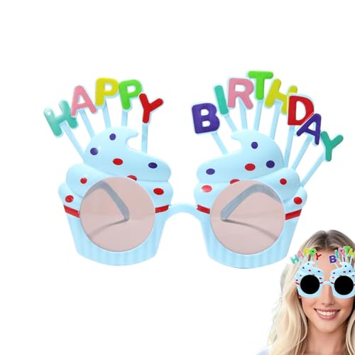 Nbbwwu Happy Birthday Sonnenbrille für Kinder – lustige Foto-Requisiten, Sonnenbrille, Geburtstagsparty, lustige Brille für Kinder und Erwachsene von Nbbwwu