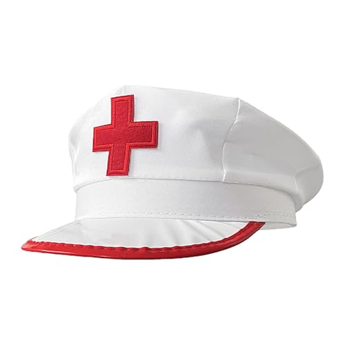 Nbbwwu Krankenschwester-Kostüm für Damen, Krankenschwester-Hut Cosplay, Stirnband Krankenschwester Bonnet Stillmütze, Krankenschwester-Kostümzubehör, achteckiger Krankenschwesterhut für Mottopartys, von Nbbwwu