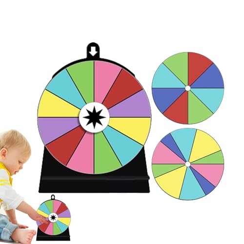 Nbbwwu Preisrad, Drehrad für Preise mit Ständer,3 Stück Rad-Spinnerrad für Preise mit Ständer | Einfache Montage, löschbare Whiteboard-Oberfläche, 12-Slot-Preisrad-Spinner-Gewinnspiel von Nbbwwu