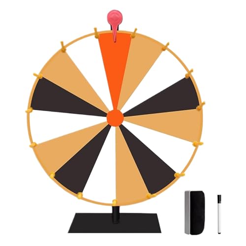 Nbbwwu Spin-Preisrad, Preisrad-Spinner - Buntes Spiel-Gewinnrad,Radierbarer Roulette-Glückskreisel, mit Tafelradierer und Stift, 10/15 Slots. Gewinnen Sie Glücksdrehspiele von Nbbwwu