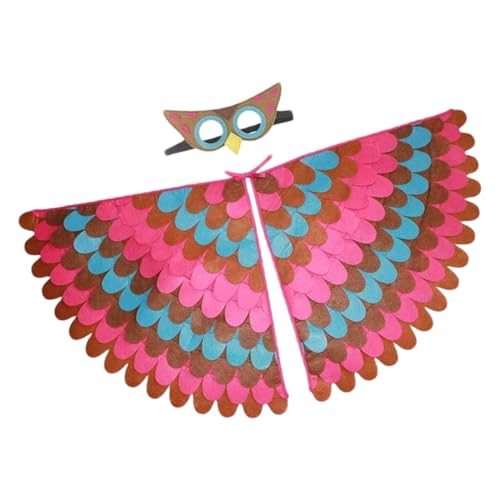 Nbbwwu Vogelflügel-Kostüm – verkleiden Sie sich mit Farbverlauf, Kostümflügel, bunte Pfauen-Cosplay-Flügel, winddichte Kostümflügel für Partys von Nbbwwu