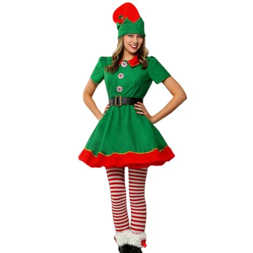 Nbbwwu Weihnachtskostüm - Weihnachtsmannhelferkostüm Festliches Outfit - Weihnachten Festliche Kleidung Outfit für Cosplay Nbbwwu Weihnachtskostüm - Weihnachtsmannhelferkostüm Festliches Outfit - Weihnachten Festliche Kleidung Outfit für Cosplay von Nbbwwu