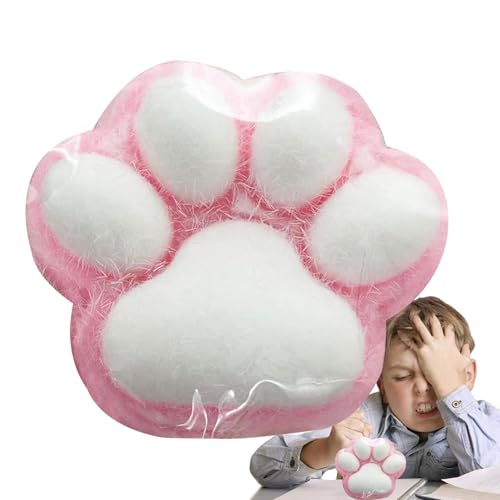 Pelziges Katzenpfoten Quetschspielzeug, 3,9 Zoll Taba Squeeze Spielzeug Mit Bällen, Neuartiges Stressabbau Pfoten Sensorspielzeug Mit Plüsch, Kawaiis Slow Rebound Paw Pinch Toy, Für Handübungen von Nbbwwu