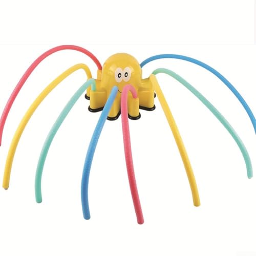 Farbenfroher Oktopus-Wassersprüher geeignet für Kinder ab 3 Jahren, breiter Wasserbereich, bezauberndes Design (gelb) von NbgrvB