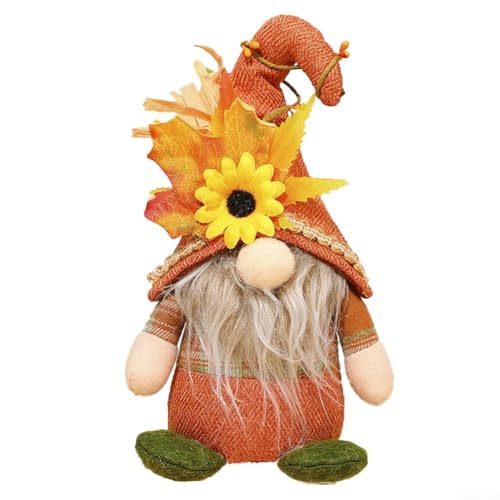 NbgrvB 1pc Stuffed Turkey Doll, Thanksgiving Tabletop Decorations Collectible Dolls, Autumn Turkey Plush Doll Kit (F) von NbgrvB