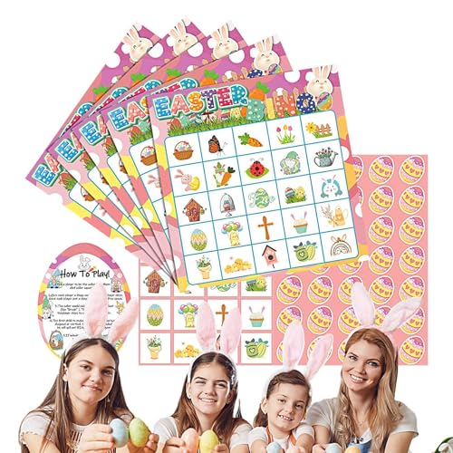 -Bingo-Spiel,n-Bingo-Karten - Familienspielset Bingo Geschenke Brettspiel für n - Geschenk für Kinder in der Schule, im Klassenzimmer, Korbfüller für Familienaktivitäten im Innenbereich, christliche S von Nbhuiakl