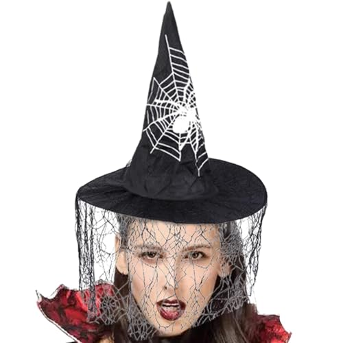 Hexenkostüm, Hexenhut – böse Hexenkostüm, böser Zauberer, Partyhut | Halloween-Kostüm-Zubehör, Fantasie-Cosplay-Hut für Jugendliche für Damen von Nbhuiakl