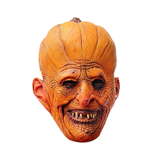 Nbhuiakl Gruselige Kürbismaske, 300 g, Cosplay, Streich, Kürbismaske, gruselig für Halloween, verbessern Sie die festliche Atmosphäre, modische Kopfbedeckung für Gag Witz für Bühnenauftritt, Karneval von Nbhuiakl