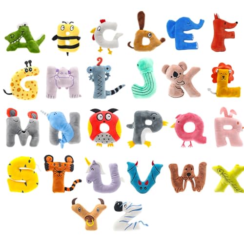 Nchdewui 26 Pcs Alphabet Lore Plüsch Spielzeug, 10cm Buchstaben Plüsch Spielzeug, Educational Alphabet Toys Stuffed Letters, Lustige Alphabet Lore Plüschtiere, Geschenke für Kinder von Nchdewui