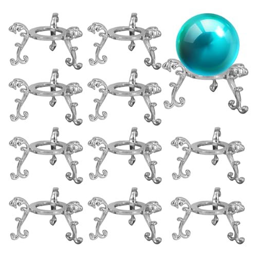 Nchdewui Kristallkugelhalter, 10 Stück Kristallkugelhalter Aus Metall, Kristallkugel Präsentationsständer, Kristallkugel Display Sockel Für Kristalldiamantkugeln Mit Einem Durchmesser Von 60-80mm (C) von Nchdewui