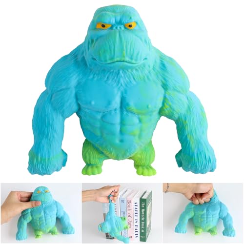 Gorilla Stress Toy, Squishy Monkey Toy, Gorilla Spielzeug zum Stressabbau, Gorilla-Stressabbau-Spielzeug, Anti-Stress-Spielzeug, Stressabbau Spielzeug für Kinder und Erwachsene(Blau) von Necdeol