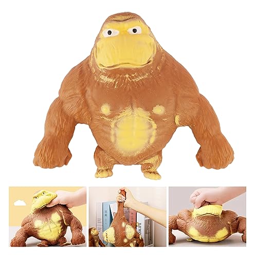 Gorilla Stress Toy, Squishy Monkey Toy, Gorilla Spielzeug zum Stressabbau, Gorilla-Stressabbau-Spielzeug, Anti-Stress-Spielzeug, Stressabbau Spielzeug für Kinder und Erwachsene(Braun) von Necdeol