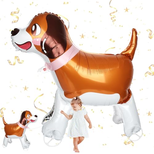 Folienballon Hund mit Rädern, Helium Ballon Stehend, 3D Walking Luftballon Hund, Große Tier Luftballons für Kindergeburtstag, Babyshower, Feierlichkeiten, Party Deko, Geschenk für Kinder (1 Stück) Folienballon Hund mit Rädern, Helium Ballon Stehend, 3D Walking Luftballon Hund, Große Tier Luftballons für Kindergeburtstag, Babyshower, Feierlichkeiten, Party Deko, Geschenk für Kinder (1 Stück) von Neerow