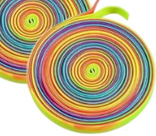 Neerow 2 Rollen Gummitwist Kinder, 6 Meter Hüpfgummi, Gummi Twist Regenbogenfarben, Indoor & Outdoor Kinderspiele für Kinder Mädchen Junge ab 6, 7, 8, 9, 10 Jahre von Neerow