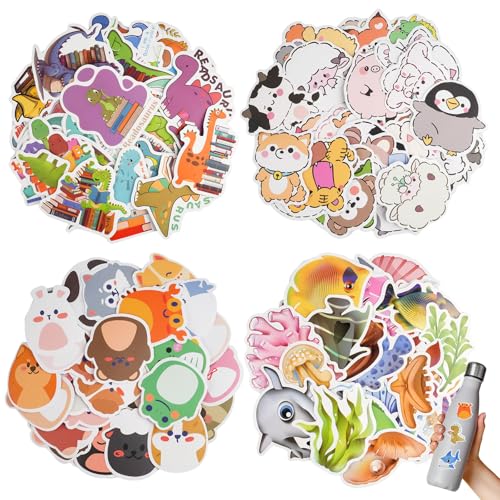 Sticker Tiere, 200 Stück Wasserfeste Aufkleber Tiere, 4 Sets Verschiedene Tieres Niedlicher Cartoon Vinyl Aufkleber Kinder für DIY Deko Laptop Scrapbook Trinkflasche Tagebuch Fahrrad Koffer Sticker Tiere, 200 Stück Wasserfeste Aufkleber Tiere, 4 Sets Verschiedene Tieres Niedlicher Cartoon Vinyl Aufkleber Kinder für DIY Deko Laptop Scrapbook Trinkflasche Tagebuch Fahrrad Koffer von Neerow
