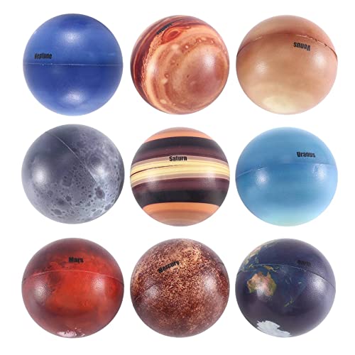 Nelsonerty Solarsystem Anti-Stress-Ball Planeten für Kinder Solarsystem Modell Planeten Kugeln Squishy Lernspielzeug von Nelsonerty