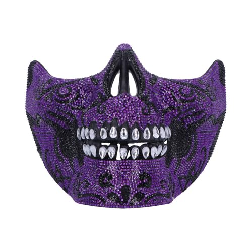 Nemesis Now Jeweled Skull Maskerade Maske - Aufwendiges Skelett Design mit Strass Geschenke & Cosplay für Maskenbälle Gothic Events - Lila Nemesis Now Jeweled Skull Maskerade Maske - Aufwendiges Skelett Design mit Strass Geschenke & Cosplay für Maskenbälle Gothic Events - Lila von Nemesis Now