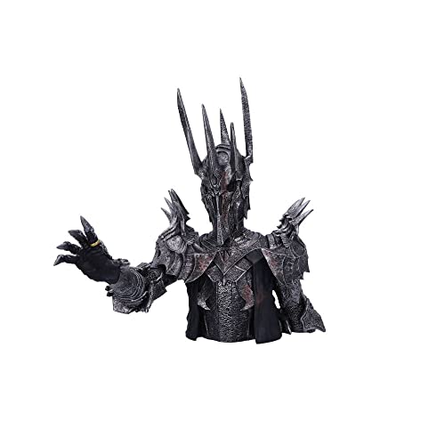 Nemesis Now Offizielles Lizenzprodukt Herr der Ringe, Sauron-Büste, Silber, 39 cm von Nemesis Now