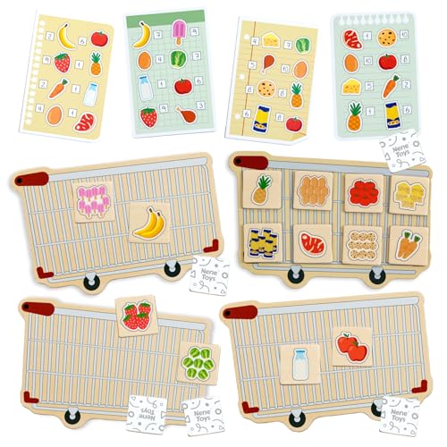 Nene Toys Meine Einkaufsliste – Lernspiel für Kinder zum Zählen, Zuordnen & Merken ab 3 Jahren – Montessori Memospiel aus Holz mit Magneten – Brettspiel Geschenk 3 4 5 6 7 Jahre für Jungen & Mädchen Nene Toys Meine Einkaufsliste – Lernspiel für Kinder zum Zählen, Zuordnen & Merken ab 3 Jahren – Montessori Memospiel aus Holz mit Magneten – Brettspiel Geschenk 3 4 5 6 7 Jahre für Jungen & Mädchen von Nene Toys