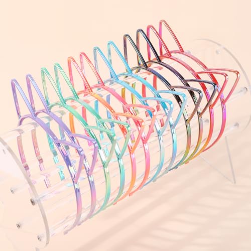 Nenjindz Katzenohren Haarreif Glitzer Katze Ohren Haarreifen für Frauen Mädchen, Regenbogen Katzenohren Haarband Geburtstag Party Katze Haarbänder Geburtstag Stirnband for Erwachsene Party(12 Stück) Nenjindz Katzenohren Haarreif Glitzer Katze Ohren Haarreifen für Frauen Mädchen, Regenbogen Katzenohren Haarband Geburtstag Party Katze Haarbänder Geburtstag Stirnband for Erwachsene Party(12 Stück) von Nenjindz