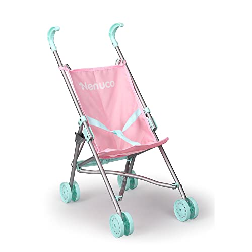 Nenuco - Metall Kinderwagen, rosa und blau metallischen Spielzeug Kinderwagen, faltbar, um Dein Baby Nenuco für einen Spaziergang zu nehmen und mit ihn zu Spielen, ab 3 Jahre alt, Famosa (NFN31000) von Nenuco