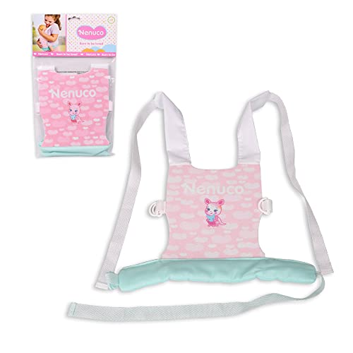 Nenuco - Babytrage, rosa und grüner Stoffträger/Rucksack, um Ihre Babypuppe spazieren zu tragen, mit verstellbaren Griffen, für Jungen und Mädchen ab 2 Jahren, affektive Entwicklung, Famosa (NFN37000) Nenuco - Babytrage, rosa und grüner Stoffträger/Rucksack, um Ihre Babypuppe spazieren zu tragen, mit verstellbaren Griffen, für Jungen und Mädchen ab 2 Jahren, affektive Entwicklung, Famosa (NFN37000) von Nenuco