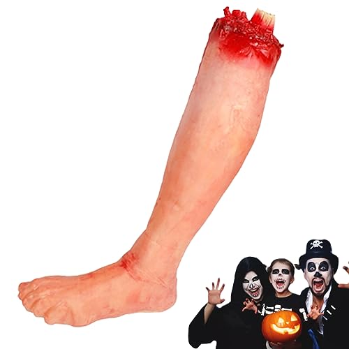 Halloween Deko Abgetrennter Körperteil Halloween realistisch gruselig Vinyl dekorative abgetrennte Beine Halloween Requisite Dekorationen für Spukhaus Party Trick, zufällige Seite von Neroyaner