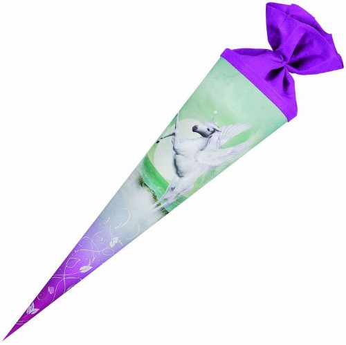 Nestler 5705452 - Schultüte Pegasus, Filzverschluss, rund, 70 cm von Nestler