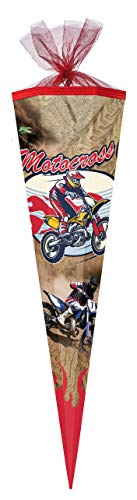 Schultüte / Zuckertüte / 85cm / eckig / "Motocross" von Nestler