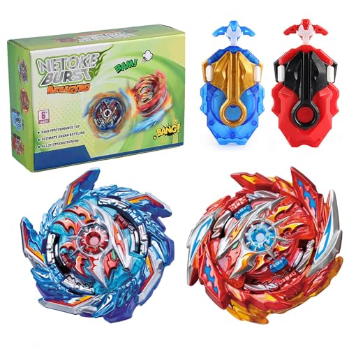 Netoke Bey Gyro Blade Burst Turbo Set, 4D Metall Fusion Kampf Kreisel, Mit Battling Top Launcher, Geschenk-Sets,(B-159+B-160) von Netoke